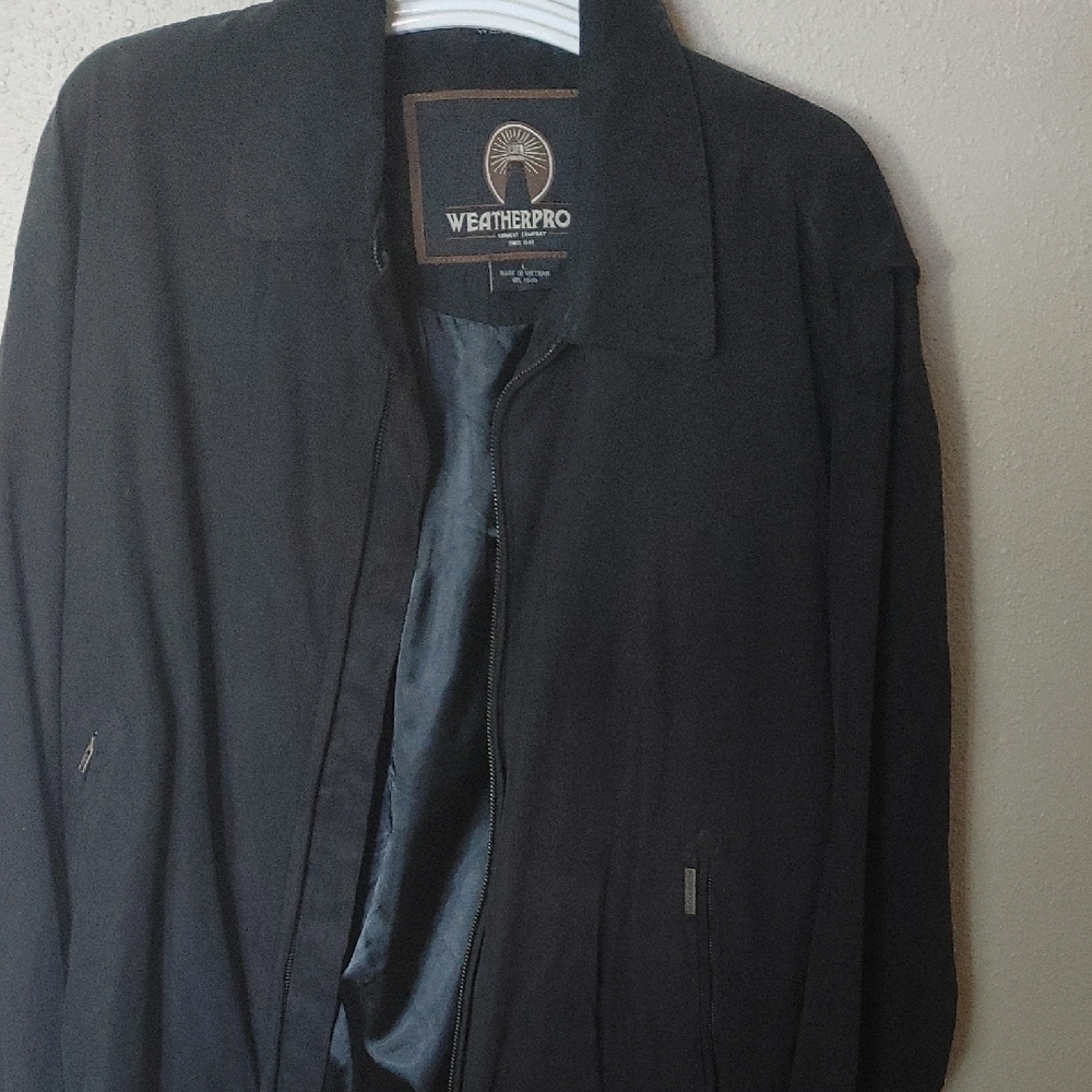 Weatherproof Black Windbreaker Jacket Lightweight and Durable